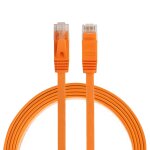 1m cat6 cble plat ethernet rseau lan ultra - plat, cordon rj45 (orange)