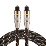 1m od6. 0mm plaqu or tte mtallique tiss net line toslink mle vers mle numrique cble audio optique ...