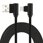1m usb vers usb - c / type - c c�ble de chargement � double coude de style tissage en nylon, c�ble de ...