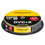 1x10 intenso dvd + r 8, 5gb 8x speed, double layer imprimable