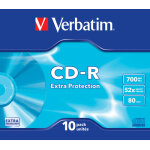 1x10 verbatim cd - r 80 700mb 52x data life slim tui