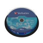 1x10 verbatim cd - r 80 / 700mb 52x speed extra protection cb
