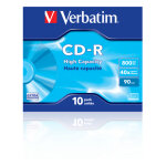 1x10 verbatim cd - r 90 / 800mb jc 48x speed, extraprotection