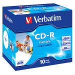 1x10 verbatim data life plus jc cd - r 80 / 700mb, 52x, printable