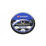 1x10 verbatim m - disc bd - r bluray 50gb 6x speed bote, imprimable