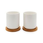 1x2 bredemeijer kit de tasses de th 200ml, blanc, bambou 142013