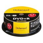 1x25 intenso dvd + r 4, 7gb 16x speed, cakebox 1x25 intenso dvd + r 4, 7gb 16x speed, cakebox