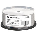 1x25 verbatim bd - r blu - ray 25gb 6x speed wide imprimable no - id