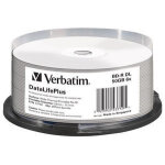 1x25 verbatim bd - r blu - ray 50gb 6x speed thermique imprimable cb