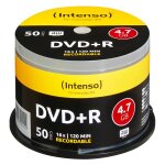 1x50 intenso dvd + r 4, 7gb 16x speed, boîte 1x50 intenso dvd + r 4, 7gb 16x speed, boîte