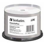 1x50 verbatim dvd + r double layer 8x speed 8, 5gb thermique imprim.