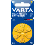 1x6 varta pour appareil auditif 24610101416