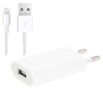 2 en 1 (adaptateur chargeur de voyage 5v 1a ue + 1 m de câble de chargement sync 8 broches), pour iphone, ... 2 en 1 (adaptateur chargeur de voyage 5v 1a ue + 1 m de câble de chargement sync 8 broches), pour iphone, ...