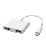 2 en 1 multifonction usb - c / type - c à double station d'accueil hdmi hub (blanc) 2 en 1 multifonction usb - c / type - c à double station d'accueil hdmi hub (blanc)