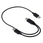 2 en 1 usb 2. 0 mle  2 cble usb double usb pour ordinateur / ordinateur portable, longueur: 50cm