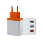 2 a 3usb chargeur de voyage pour t�l�phone portable, prise europ�enne (orange)