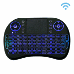 2. 4ghz mini i8 clavier qwerty sans fil avec rtroclairage color et touchpad et contrle multimdia ...