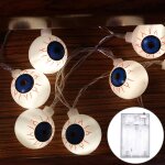 2, 5 m srie ghost eyes design white light srie halloween  del, 20 led, 3 piles aa, bote, bote  ...