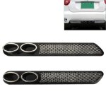 2 autocollants d�coratifs de tuyau d �chappement de tuyaux d �chappement de voiture pcs (noir)