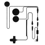 2 broches ptt volume rglable moto casque casque microphone pour baofeng radio walkie talkie