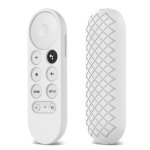 2 coquille de protection en silicone pcs pour la tlcommande google chromecast 2020 (blanc)