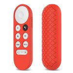 2 coquille de protection en silicone pcs pour la tlcommande google chromecast 2020 (rouge)