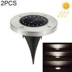 2 pcs 16 led lumi�re enterr�e � �nergie solaire sous la lampe au sol ip65 lampadaire ext�rieur de jardin ...