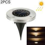 2 pcs 16 led lumire enterre  nergie solaire sous la lampe au sol ip65 rverbre de jardin extrieur ...