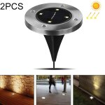 2 pcs 4 leds ip44 impermable  l eau solaire enterr la lumire, smd 5050 lumire blanche sous la lampe ...