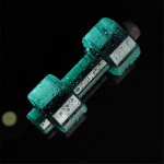 2 pcs 550ml dumbbell cup fitness sports bottle coupe de personnalit� en plastique (vert)