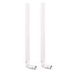 2 pcs b593 5dbi sma m�le 4g lte routeur antenne (blanc)