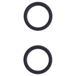 2 pcs camra arrire verre verre mtal dbardeur hoop bague pour iphone 13 mini (noir)