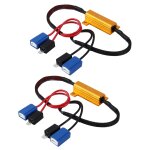 2 pcs h1 / h3 car canbus annuleur d'erreur d�codeur r�sistance de charge led 50w 8 ohm sans clignotant ...