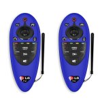 2 pcs remote contrle de protection en silicone  poussire pour la tlcommande lg an - mr500 (bleu) ...