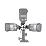 2 pcs round field 3 triple head hot shoe mount adaptateur flash holder support light stand holder 2 pcs round field 3 triple head hot shoe mount adaptateur flash holder support light stand holder