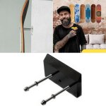 2 pcs support de fixation murale � quatre roues � quatre roues (noir)