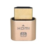 2 pièces carte graphique spoofer hdmi charge factice simule les écrans hd (or) 2 pièces carte graphique spoofer hdmi charge factice simule les écrans hd (or)