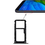 2 plateau carte sim / micro sd plateau pour xiaomi redmi 5 plus (noir)