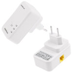 2 ponts pcs 500mbps powerline rseau ethernet mini pont homeplug, 7hp150, (blanc)