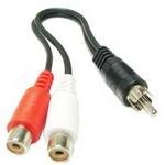 2 rca av femelle À 1 rca mâle y splitter câble vidéo adaptateur, longueur: 26. 5cm 2 rca av femelle À 1 rca mâle y splitter câble vidéo adaptateur, longueur: 26. 5cm