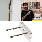 2 support de fixation murale � quatre roues � quatre roues (transparent)