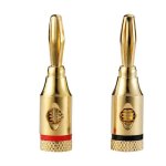 20 pcs 4mm plaqu� or t�te de banane prise audio connecteur de c�ble de haut - parleur