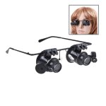 20x type de lunettes montre rparation loupe loupe avec lumire led (noir)