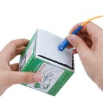220 feuilles / bote komshine sc / fc / st / lc / papier de nettoyage de fibres optiques non tisses ...