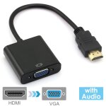 24cm full hd 1080p hdmi vers vga + cble de sortie audio pour ordinateur / dvd / dcodeur numrique / ...