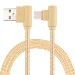 25 cm usb vers usb - c / type - c c�ble de chargement � double coude de style tissage en nylon usb - ...