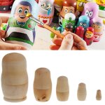 25pcs (5 sets) bricolage cr�atif bricolage blanc russe cinq couches de poup�es