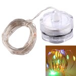2m 20 led bouton rsistant  l eau bouton bouton batterie batterie silver wire string light lampe de ...