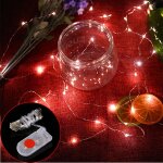 2m 20 leds smd 0603 ip65 batteries � bouton cr2032 �tanches � l eau silver color copper wire string light ...