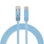 2m cat6 c�ble plat ethernet r�seau lan ultra - plat, cordon rj45 (bleu)